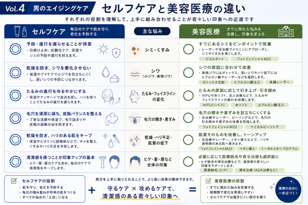 セルフケアと美容医療の違い