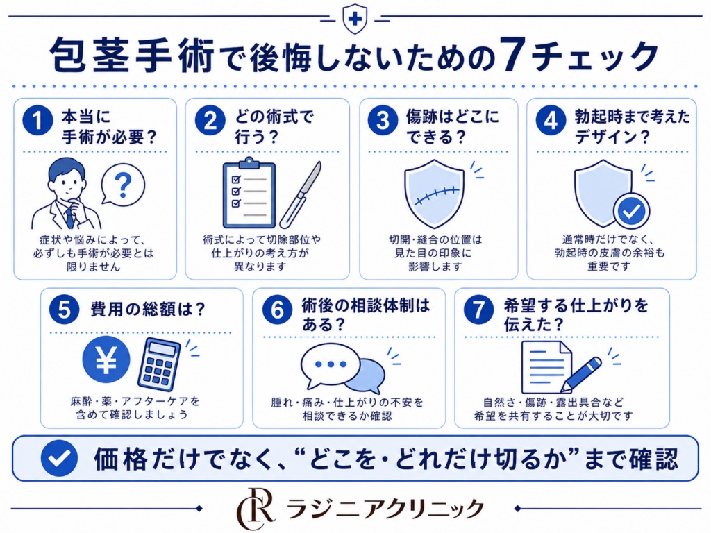 包茎手術で後悔しないためのチェック事項